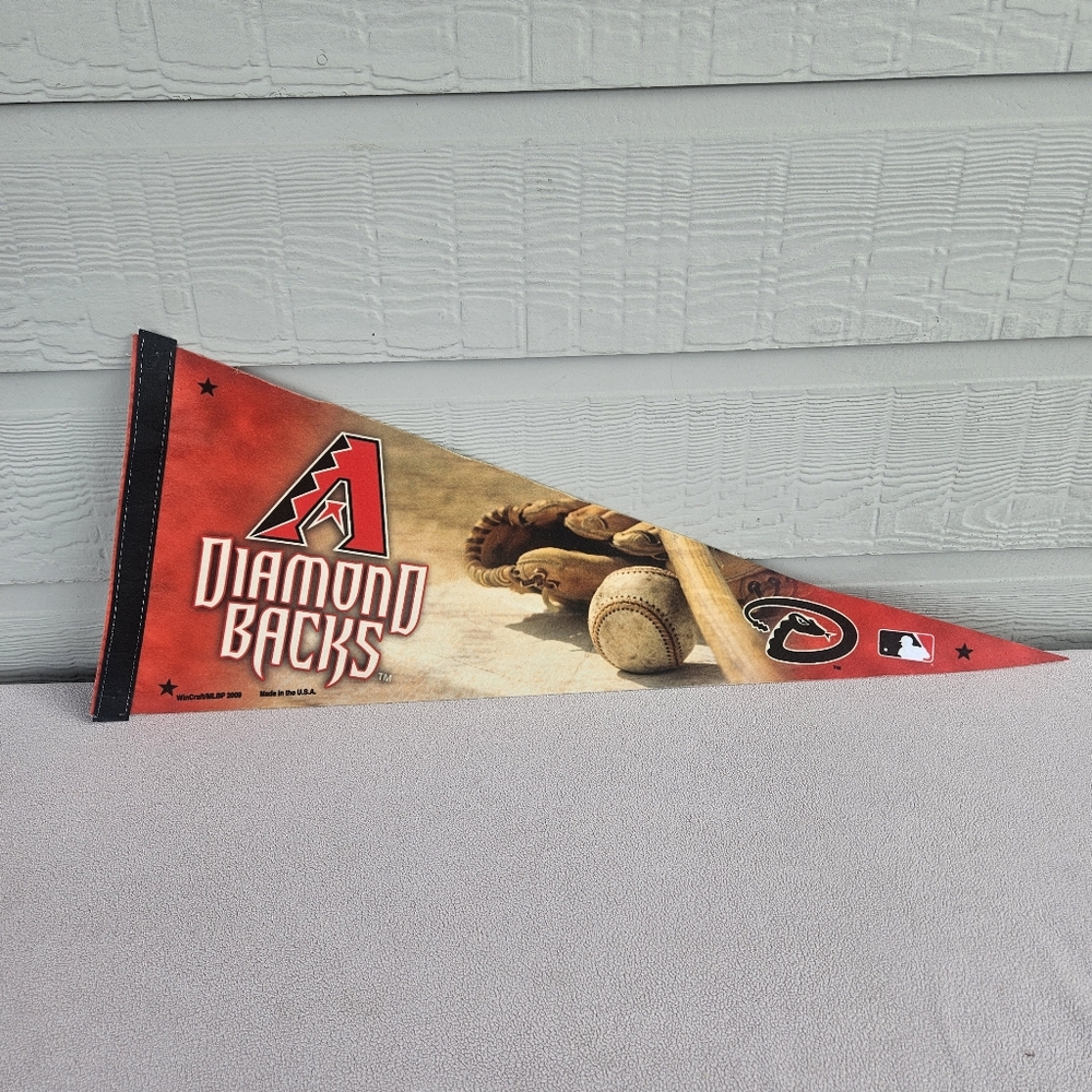 Arizona Diamondback MLB Logo Pennant Baseball Horizontal Wincraft 2009 Felt